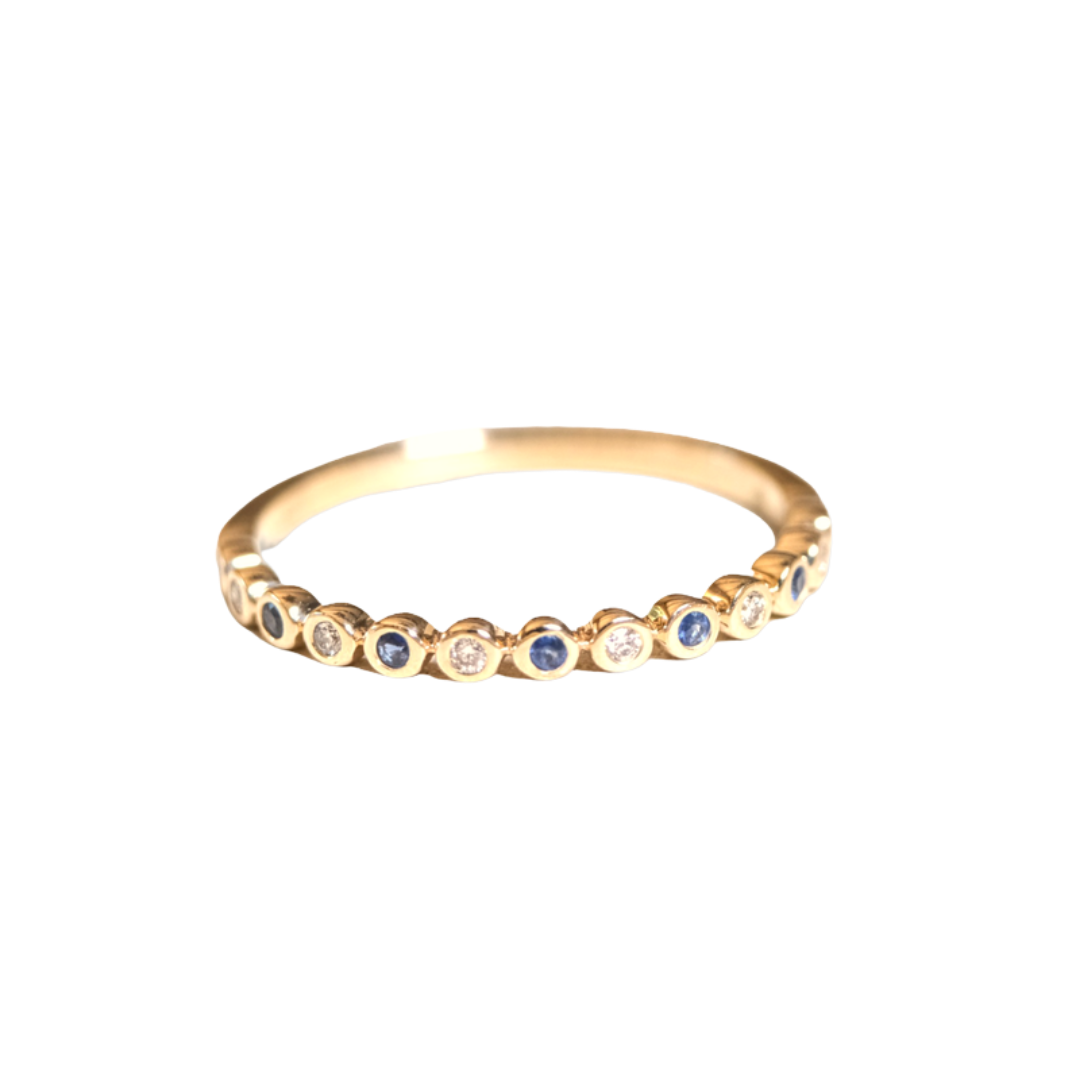 Anillo Oro Amarillo Brillantes 14Kt.