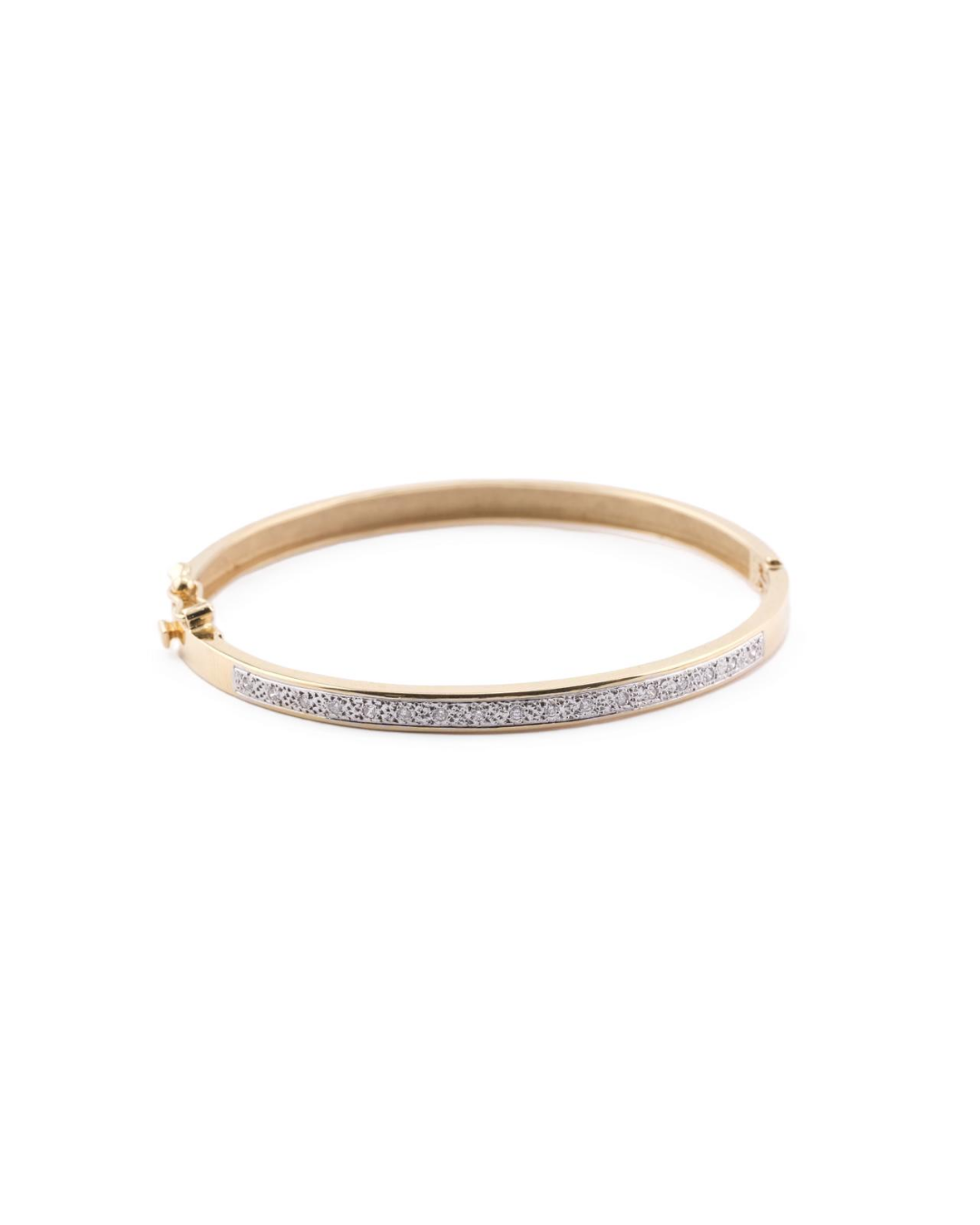 Pulsera Esclava Oro Amarillo 18Kt Brillantes.