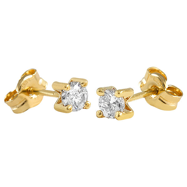 Aros de Oro Amarillo Punto de Luz Grifa 18Kt.