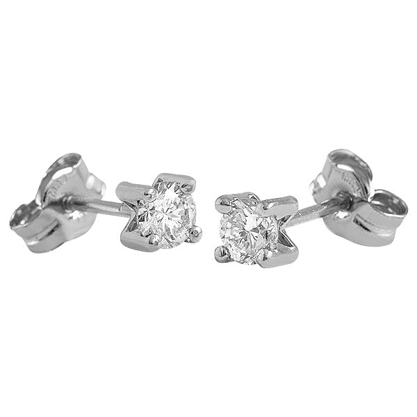 Aros de Oro Blanco Punto de Luz Grifa.