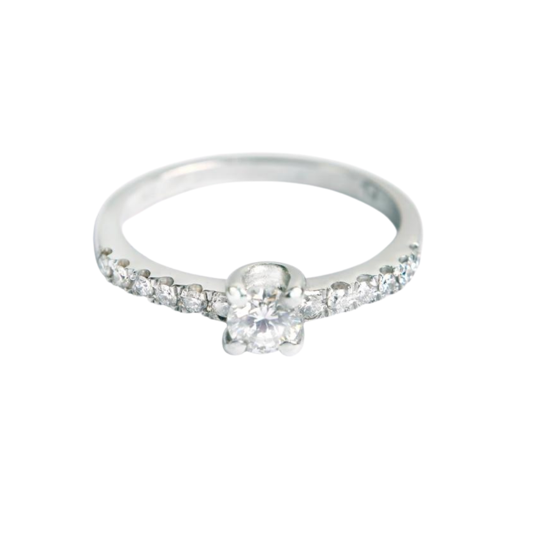 Anillo Platino 10 Brillantes.