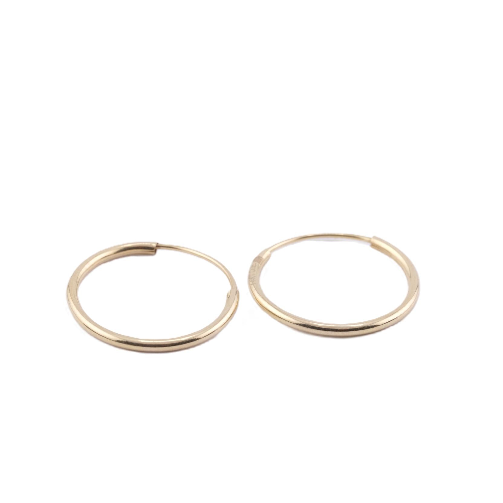 Aros Argollas de Oro Amarillo Delgadas 14Kt.