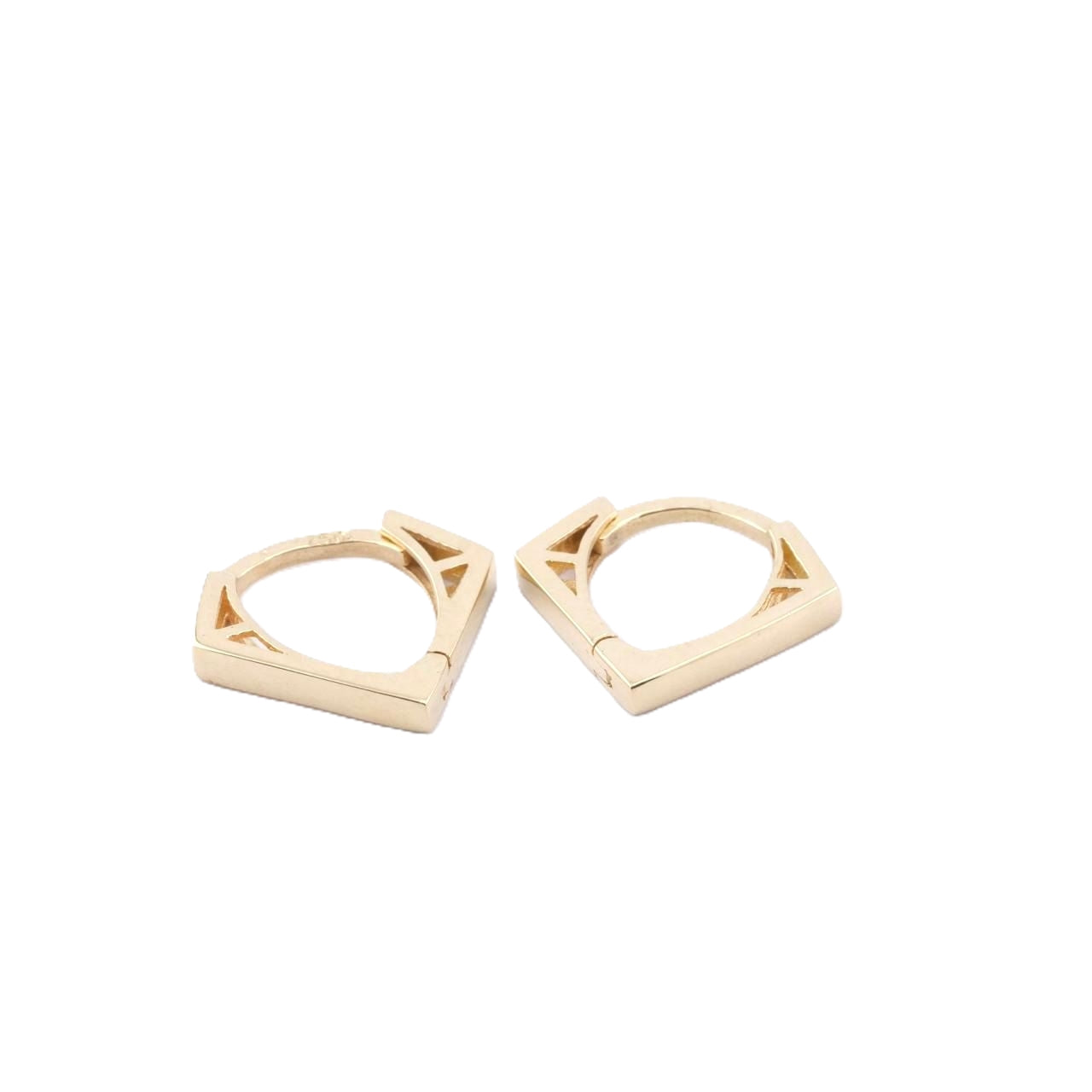 Aros Argollas Triángulo de Oro Amarillo 18Kt.