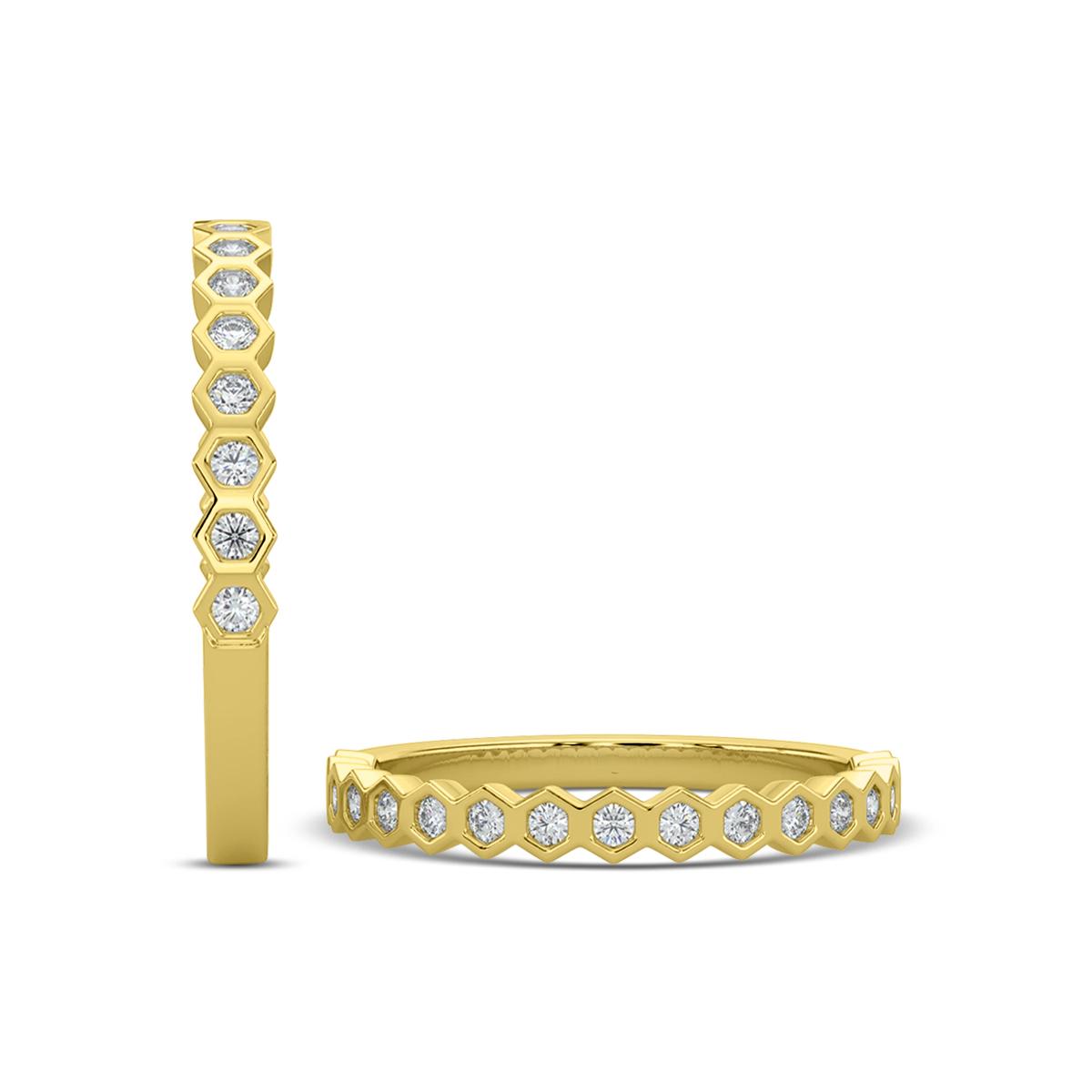 Anillo Oro Amarillo y 13 Brillantes 14Kt.