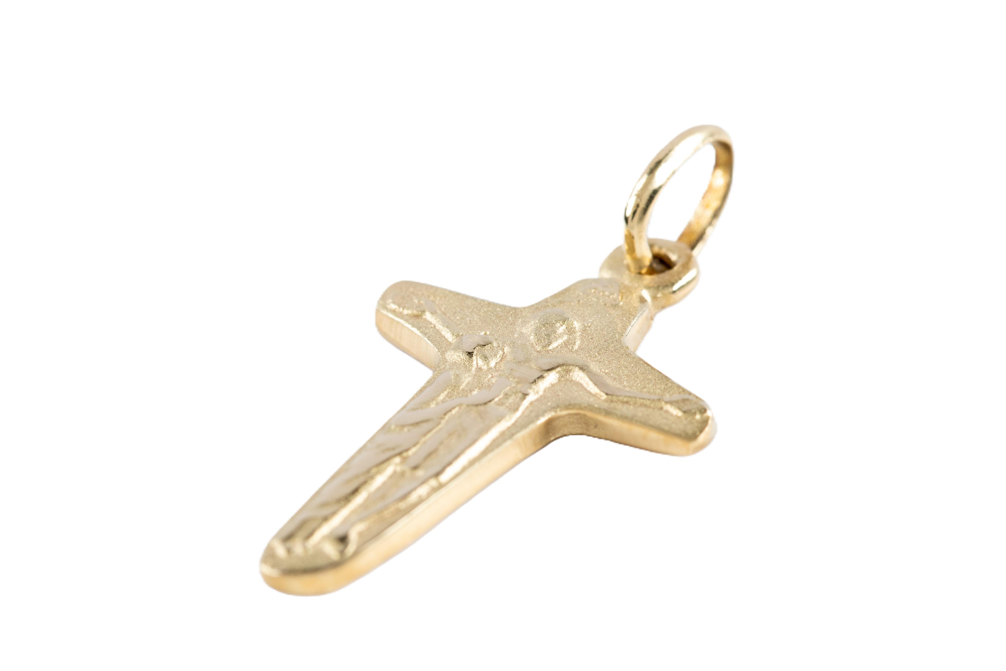 Cruz con Cristo de Oro Amarillo 18Kt.