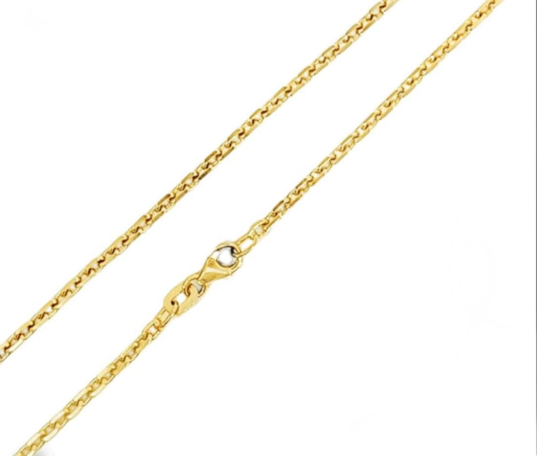 CADENA FORZATINA DIAMANTADA ORO AMARILLO KFD7-70.