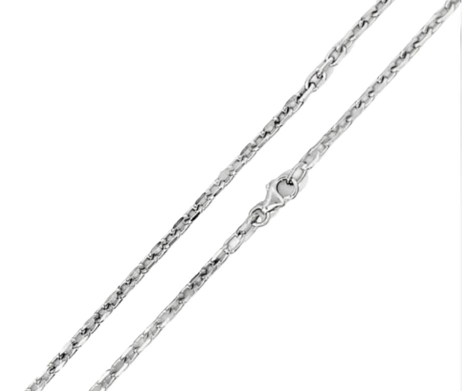 CADENA FORZATINA DIAMANTADA ORO BLANCO KFD7-80.