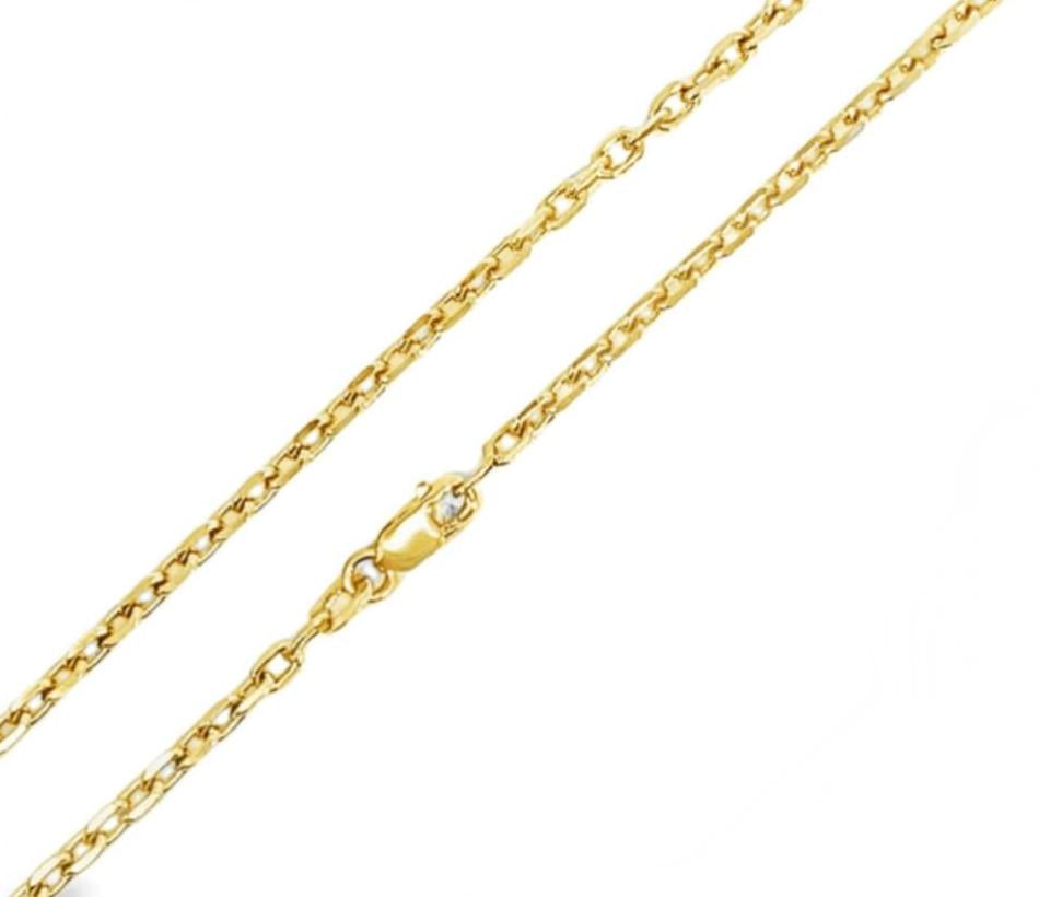 CADENA FORZATINA DIAMANTADA ORO AMARILLO KFD7-80.