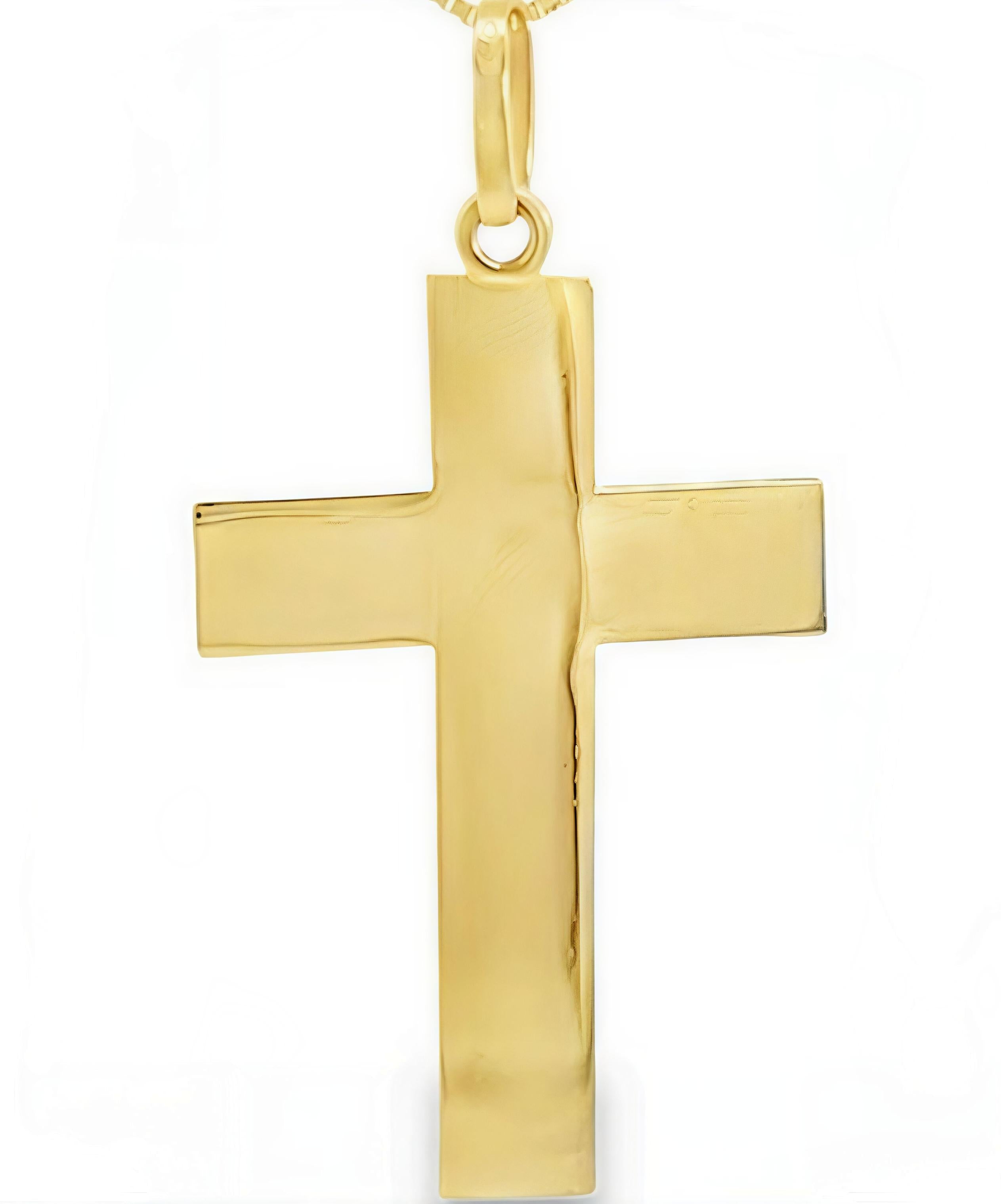 Cruz Plana Oro Amarillo 18Kt. CRU-005-PLA-D29.