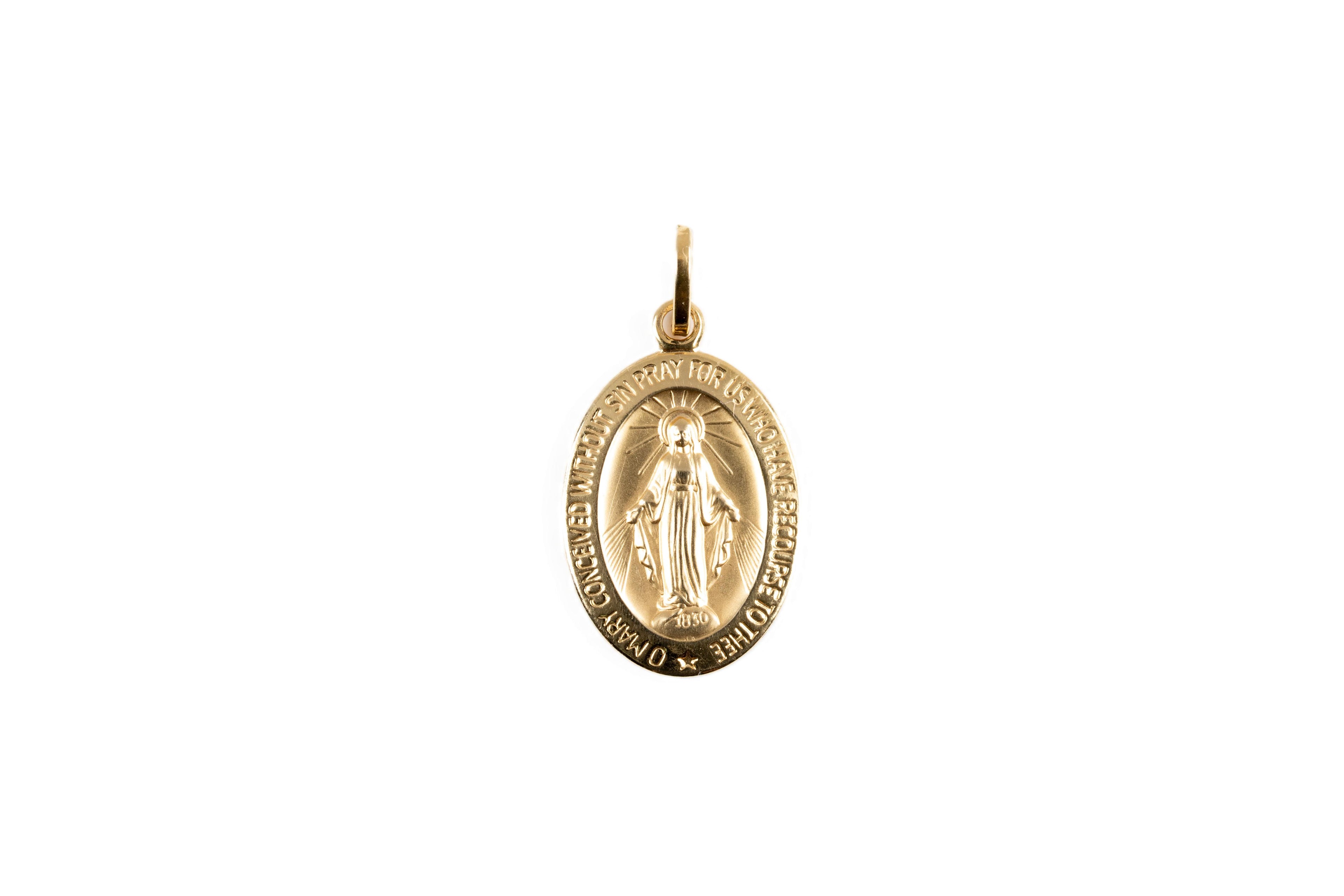 Medalla Virgen de los Rayos de Oro Amarillo 18Kt.