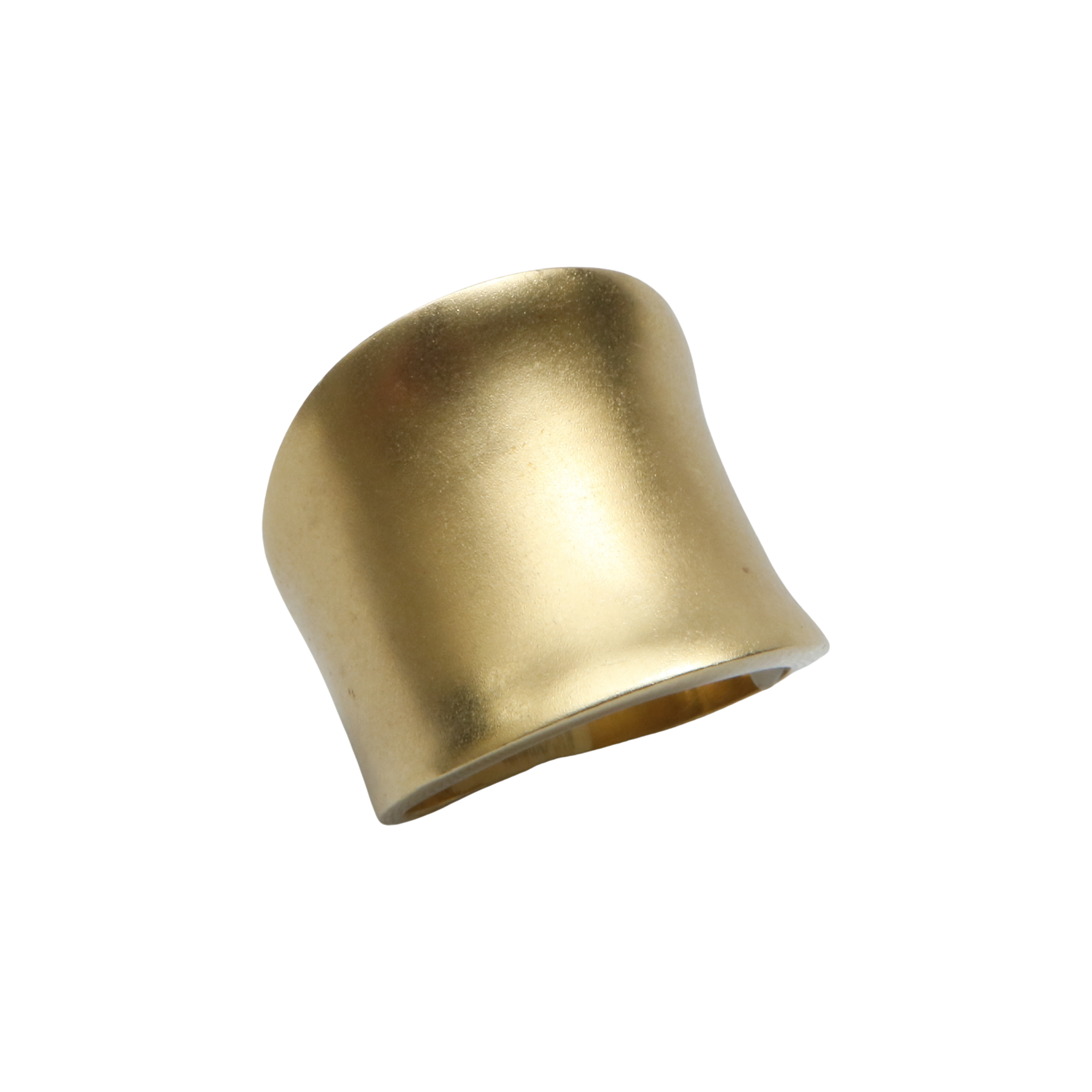 Anillo Oro Amarillo 18Kt. Cóncavo Satinado.