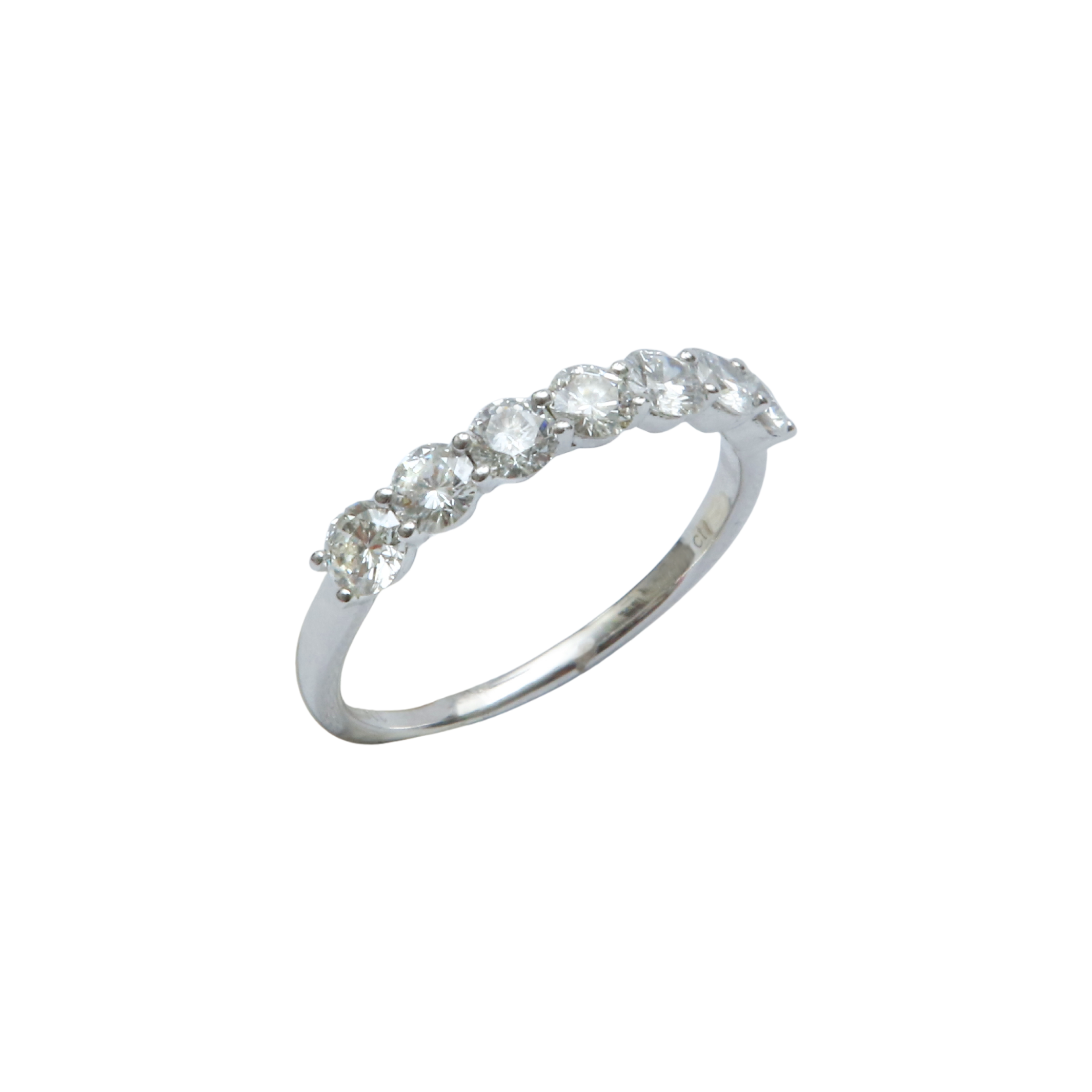 Anillo Platino 7 Brillantes Grifa.