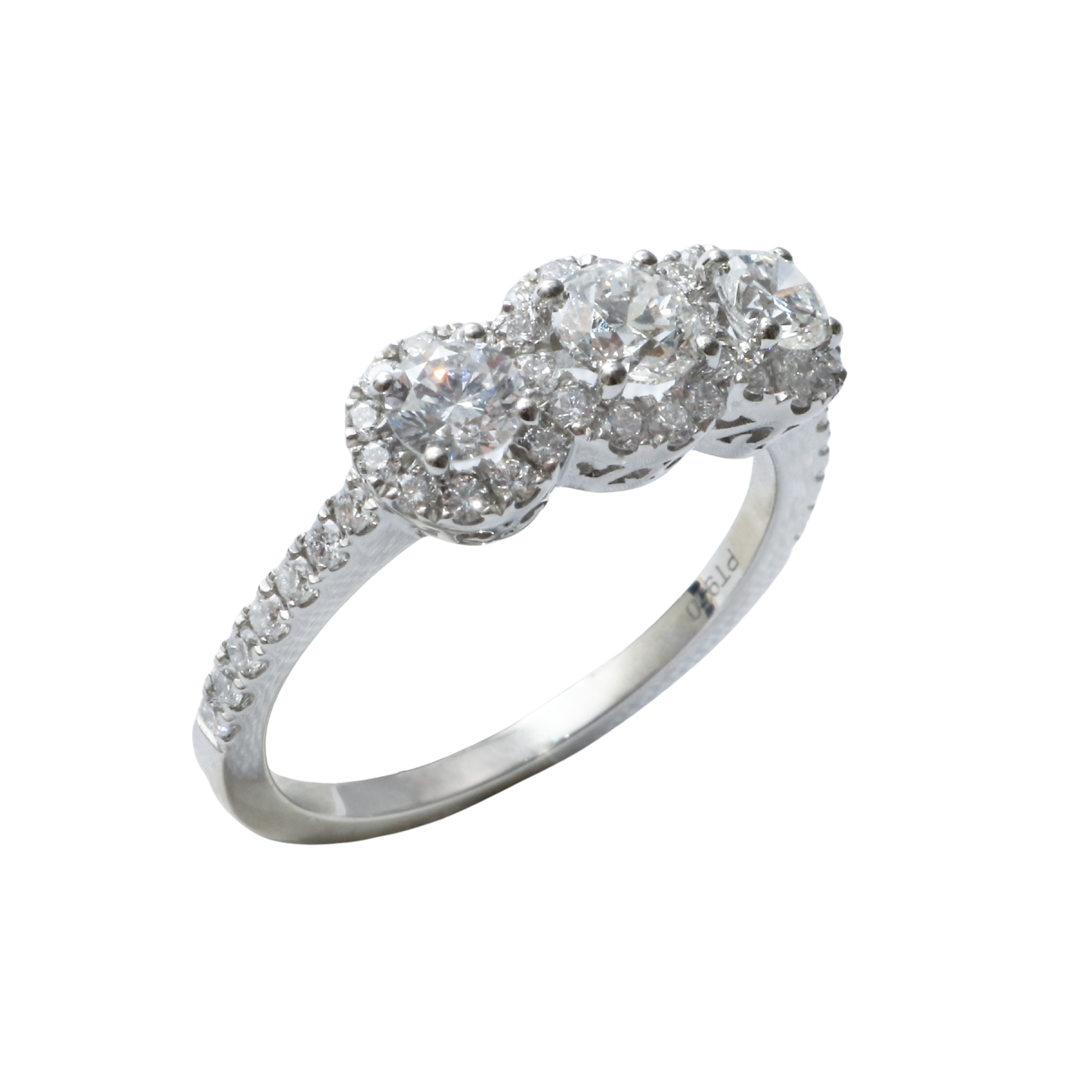 Anillo Platino Brillantes GVC.